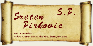 Sreten Pirković vizit kartica